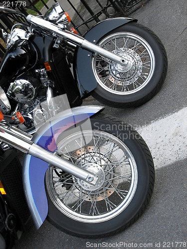 Image of Two shiny choppers