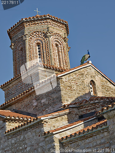 Image of Peacock on monastery