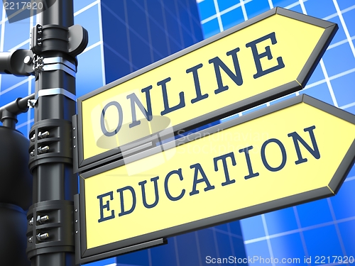 Image of Business Concept.  Online Education Sign.