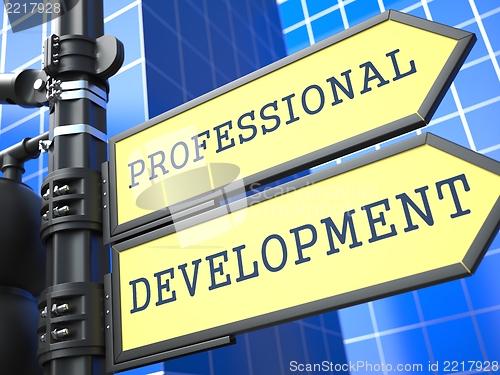 Image of Business Concept. Professional Development Sign.