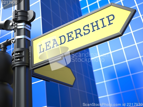 Image of Business Concept. Leadership Sign.