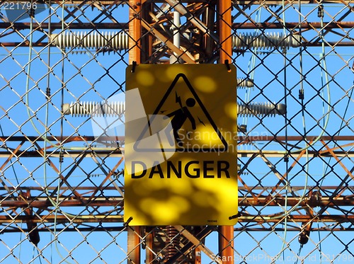 Image of Danger sign at the power station