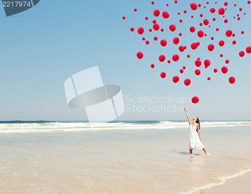 Image of Dropping ballons in the sky