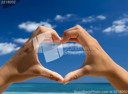 Image of Hands making a heart shape