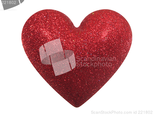 Image of Glittering Valentine heart (+ clipping path)