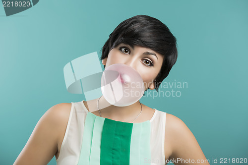 Image of Girl with a bubble gum