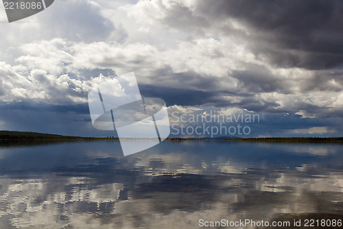Image of water landscape with clouds
