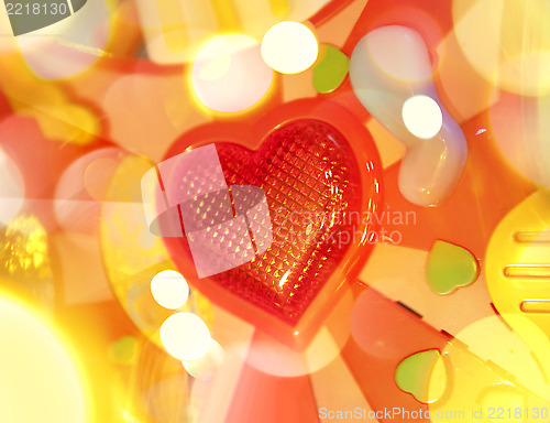 Image of background with red heart