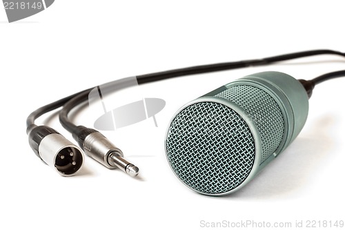 Image of condenser microphone isolated on a white background