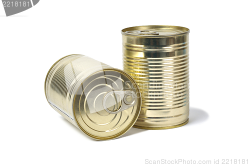 Image of Tin Cans on White