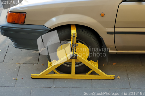 Image of Car with Wheel Clamp