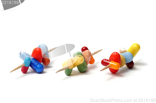 Image of Pills on Toothpicks