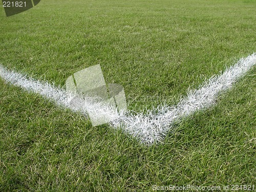 Image of Corner boundary line of a playing field