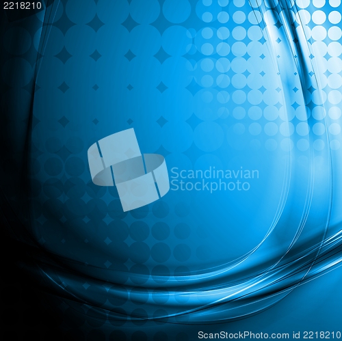 Image of Bright blue wavy design