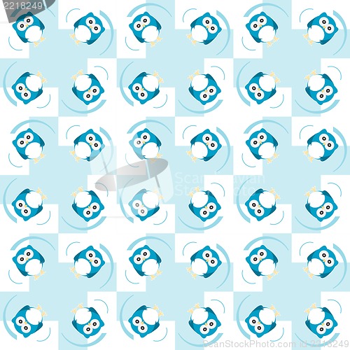 Image of Cute seamless owl background pattern