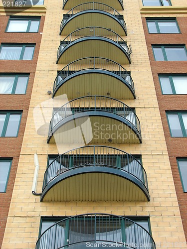 Image of Balconies of a modern highrise condo