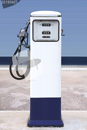 Image of white gas station