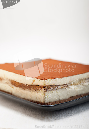 Image of home made tiramisu dessert 