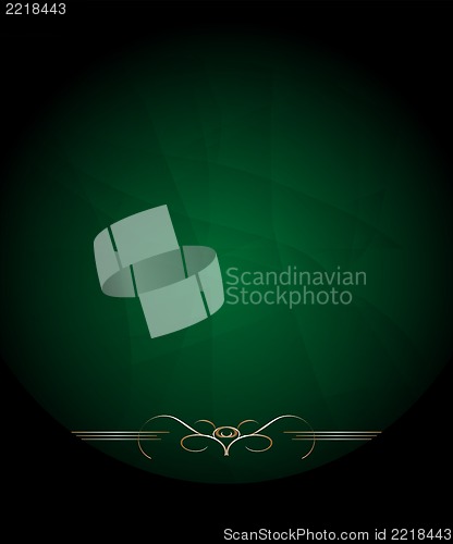 Image of green and gold vintage wallpaper