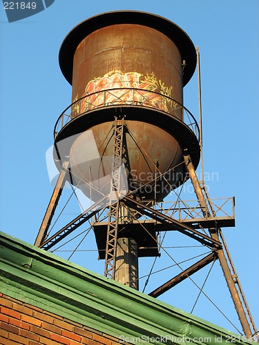 Image of Old water tower on the roof