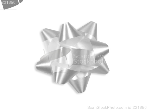 Image of White gift bow (with clipping path)