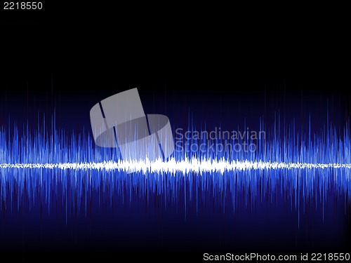 Image of Sound waves oscillating on black. EPS 8