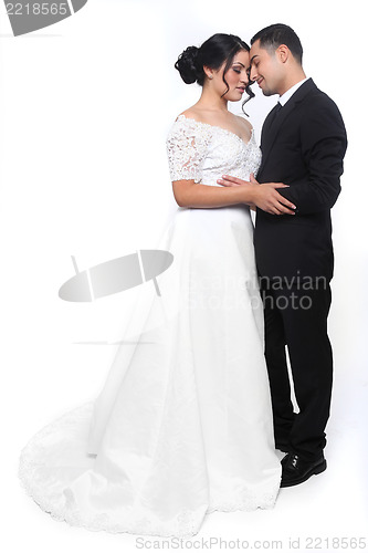 Image of Happy Wedding Couple in Love 