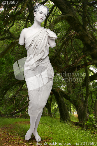 Image of Marbe Live Statue of a Woman Outdoors