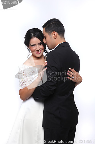 Image of Happy Wedding Couple in Love 