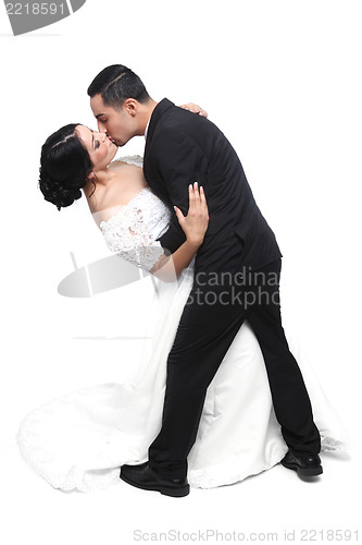 Image of Happy Wedding Couple in Love 