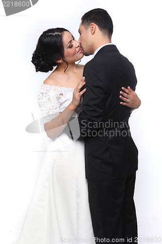 Image of Happy Wedding Couple in Love 