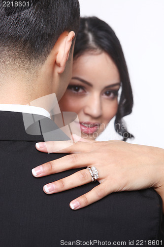 Image of Happy Wedding Couple in Love 