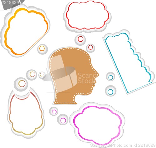 Image of talking head with speech bubble