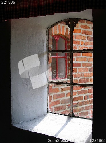 Image of View from the window of an old brick house