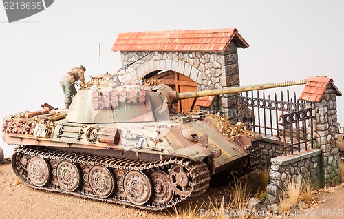 Image of Miniature with german tank "Panther"