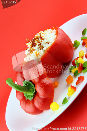 Image of Stuffed red pepper