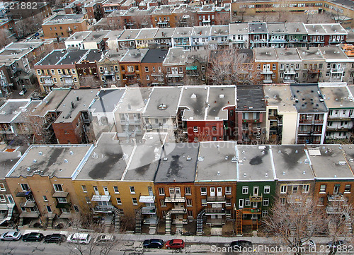 Image of Colorful townhouse neighborhood