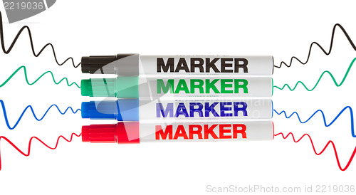 Image of Four colorful highlighters