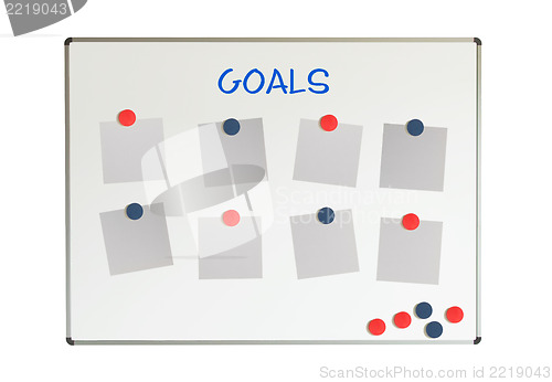Image of Goals on a whiteboard
