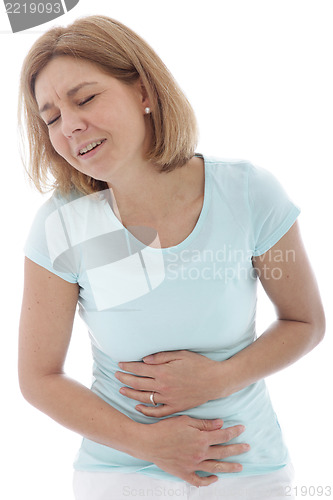 Image of Woman with stomach pain