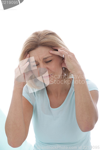 Image of Woman suffering from a migraine