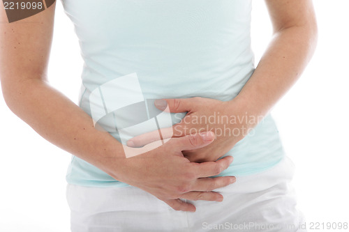 Image of Woman with stomach pain