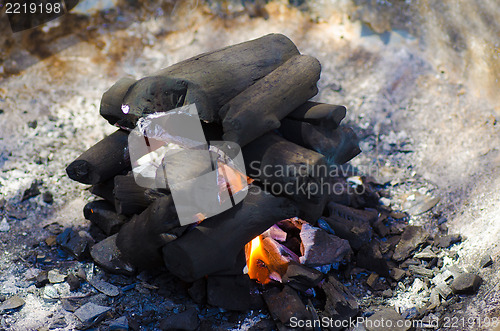 Image of Pile of charcoal