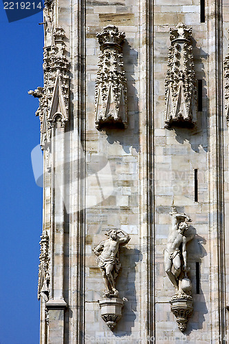 Image of  church in milan and sky