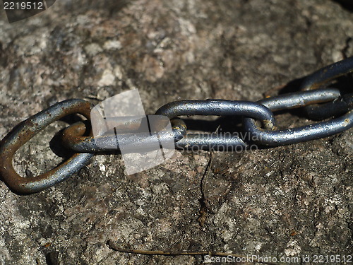 Image of chain on stone