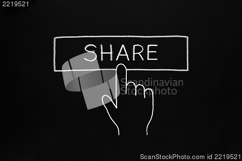 Image of Hand Clicking Share Button