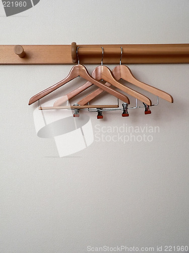 Image of hangers on the wall