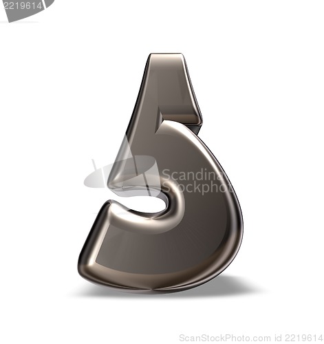 Image of metal number five