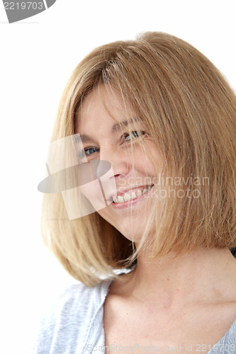 Image of Happy blonde woman