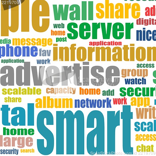 Image of Marketing advertising communication word cloud concept